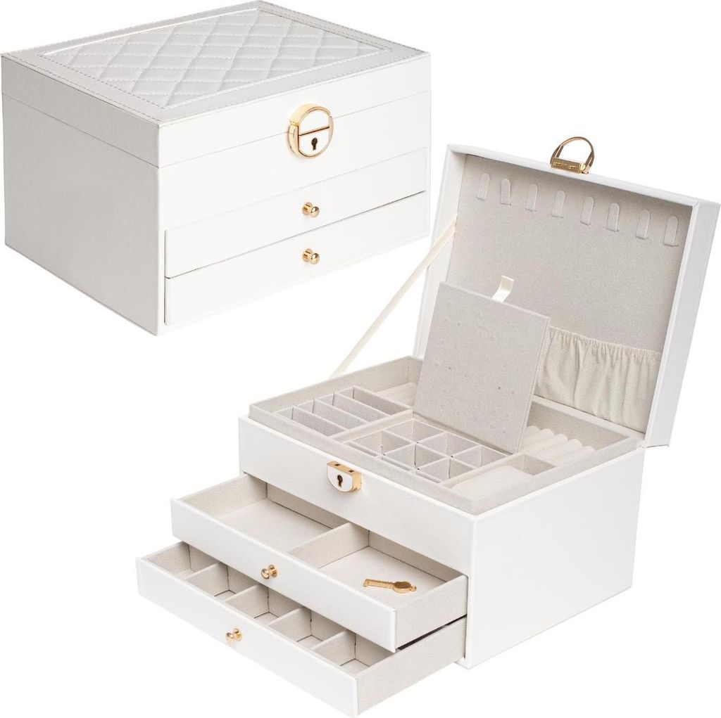 Schmuckkästchen für Damen mit 2 Schubladen, Schmuck Produktbild 