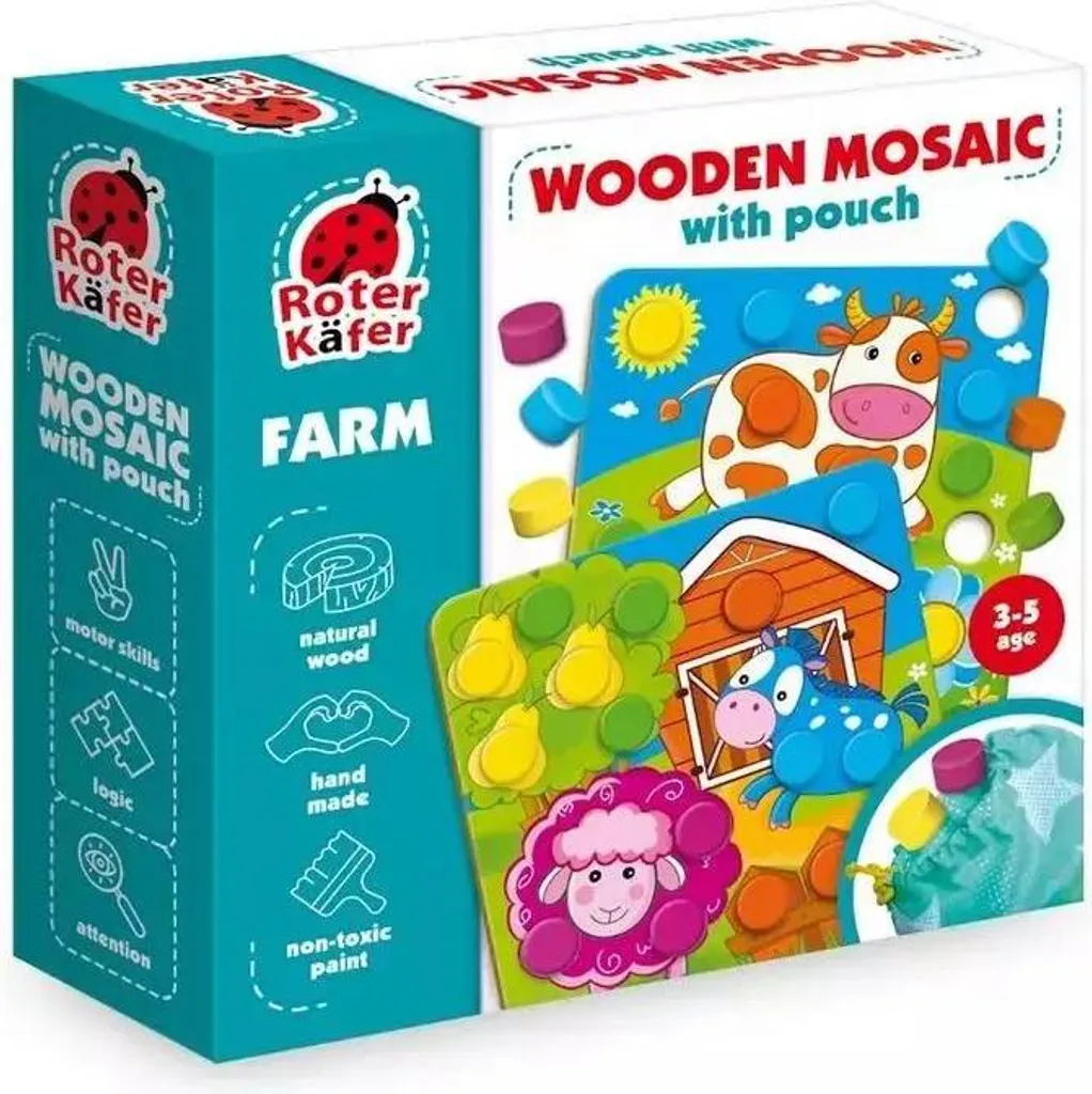 Mosaïque Ferme en Bois RW4003 : Fini les Pièces Perdues avec son Sac !