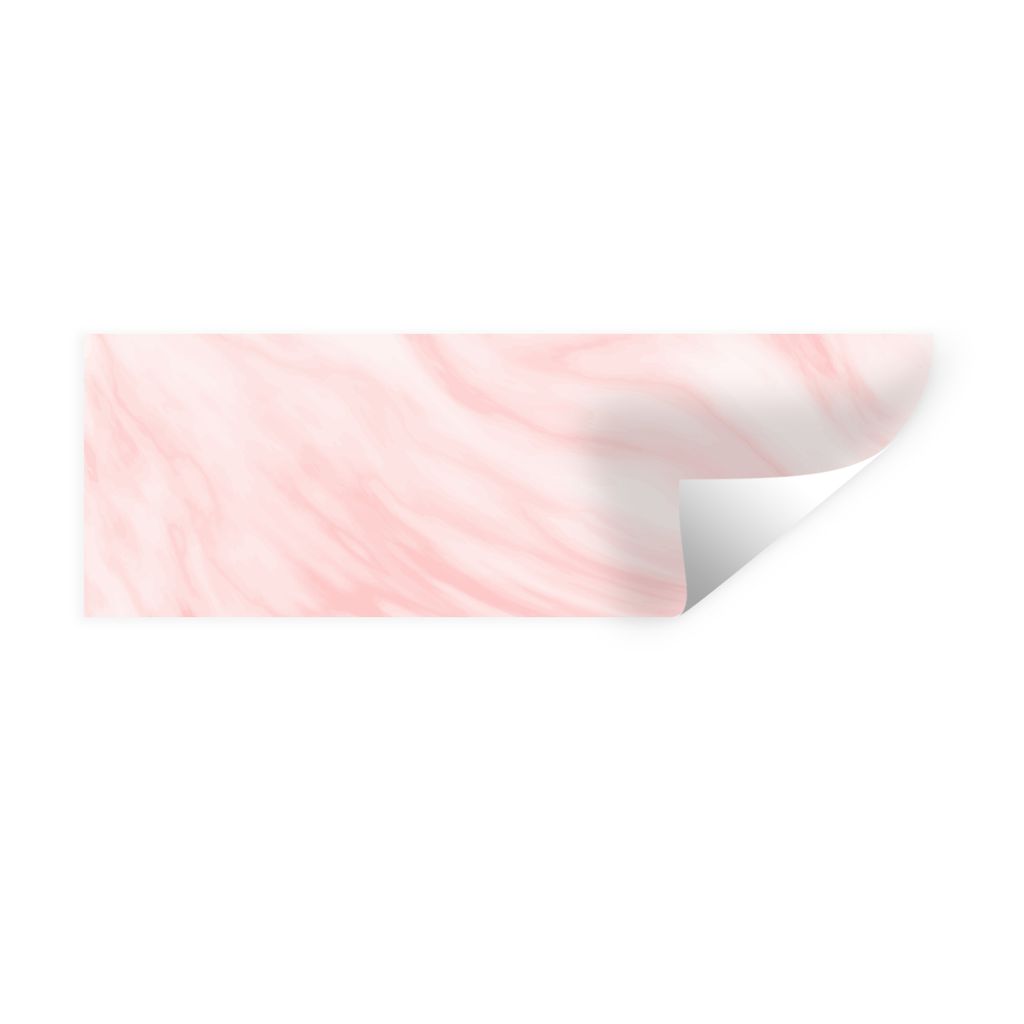 MuchoWow Wandtattoo Wandsticker Wandaufkleber Marmor - Rosa - Weiß - Luxus - Marmoroptik 90x30 cm Selbstklebend und Repositionierbar - Selbstkle...