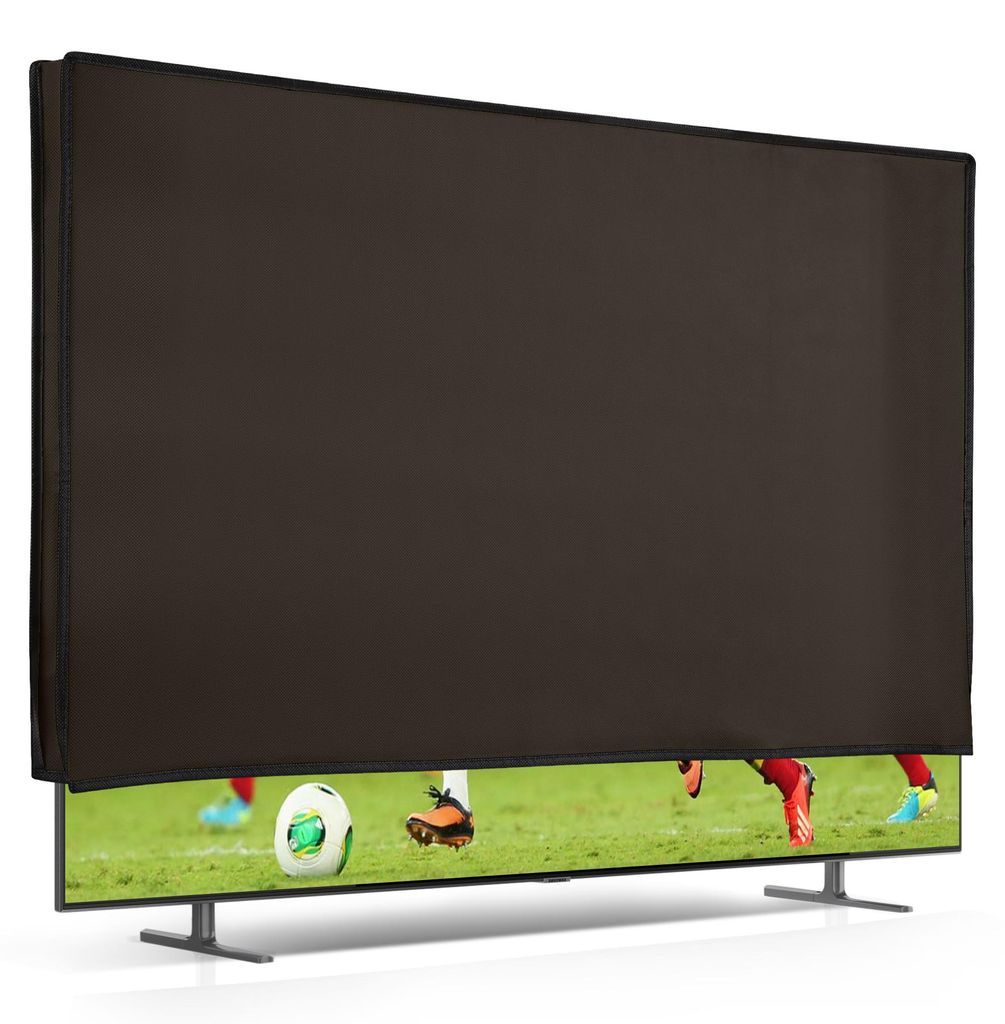 kwmobile 85" TV Abdeckung Indoor - Fernseher Hülle Bildschirmschutz Abdeckung - TV Bildschirm Staubschutzhülle - Fernsehabdeckung - Dunkelgrau