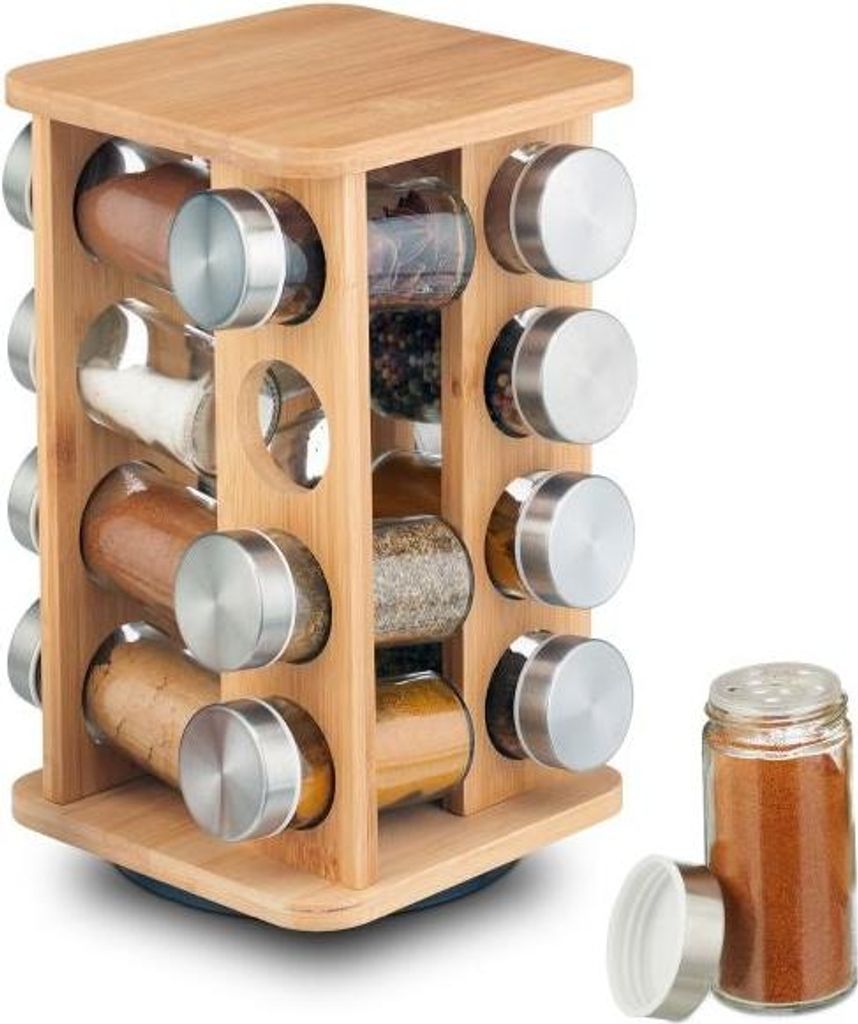 Gewürzkarussell mit 16 Gläsern