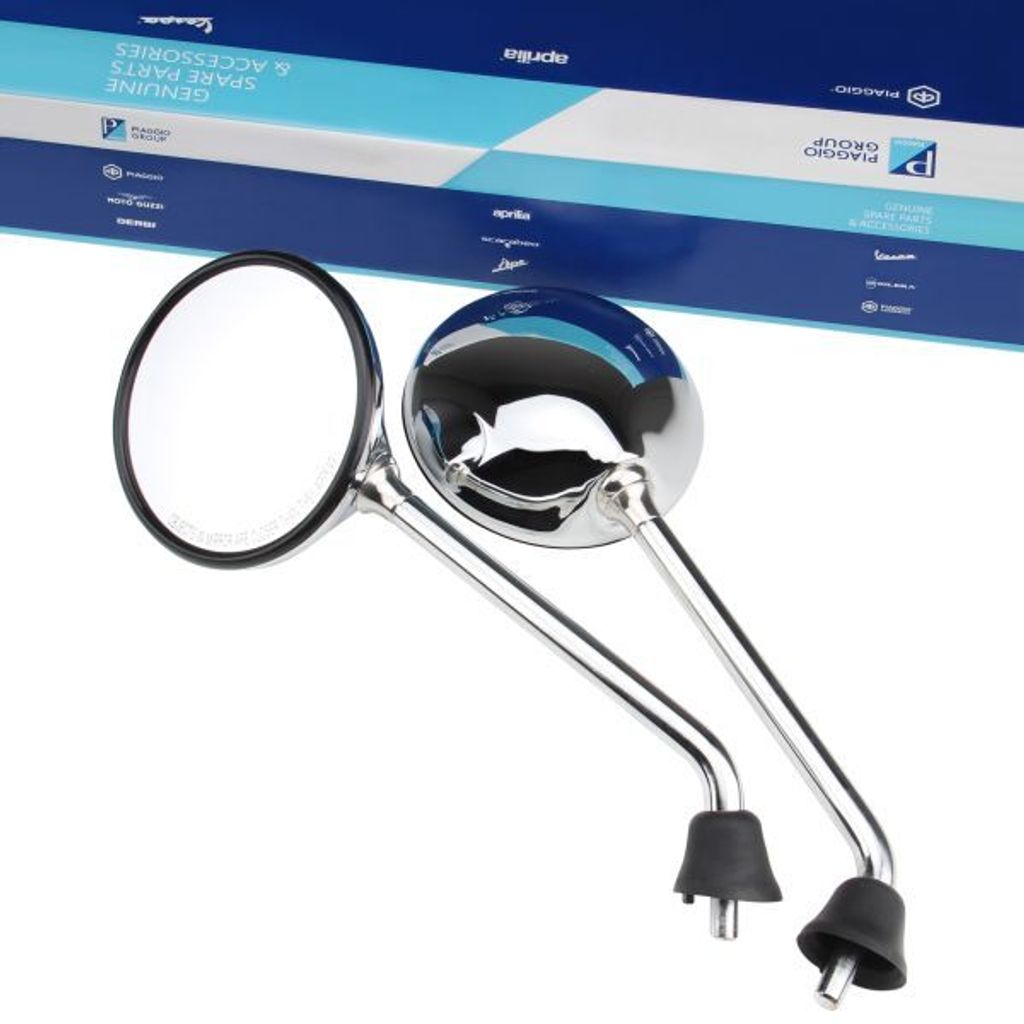 Rétroviseur jeu de miroirs droite + gauche chromé pour Image du produit 