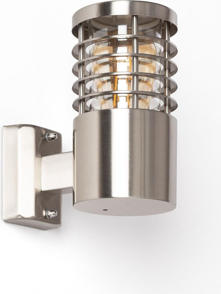Wandleuchte Außen Edelstahl Cloony Grau