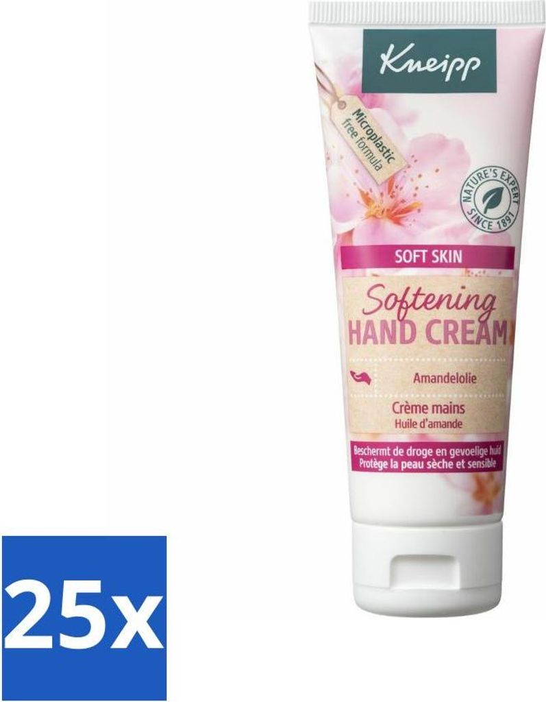 Kneipp - Handcreme - Hautzarte Mandelblüte - 75 ml - Vorteilspack - 25 Stücke
