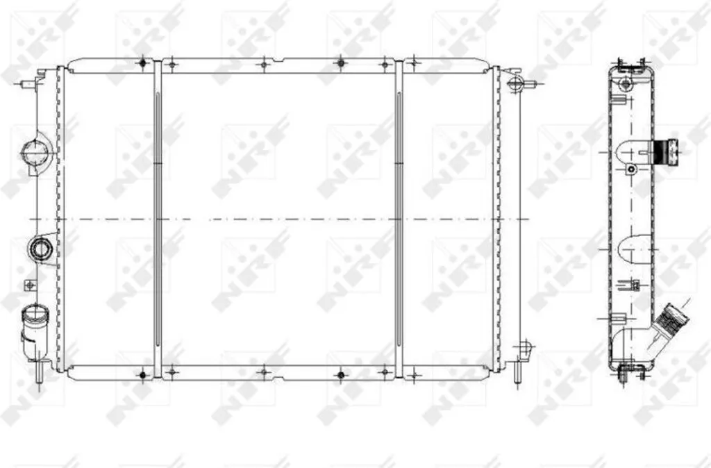 Radiateur de refroidissement pour Renault Megane I et Scenic I