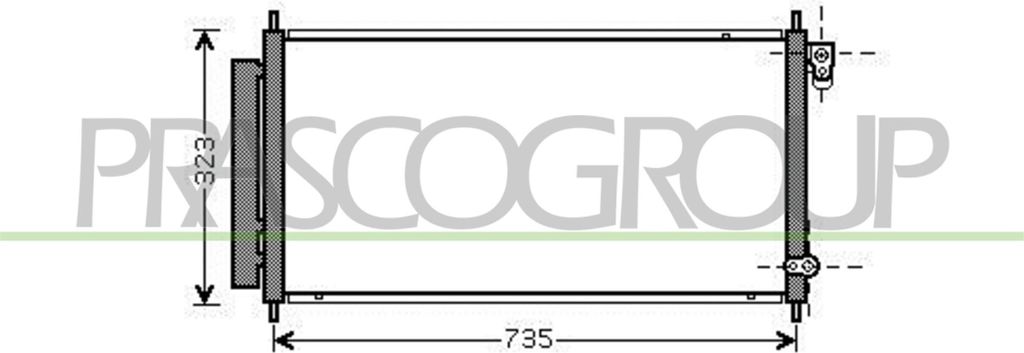 PRASCO HD322C001 Kondensator Klimaanlage Klimakondensator für HONDA Jazz II Schrägheck (GD, GE3, GE2) +Trockner