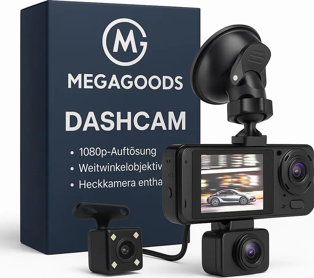 Dashcam Vision Nocturne IR 3 Caméras avec Écran 2 Pouces IPS Haute Qualité
