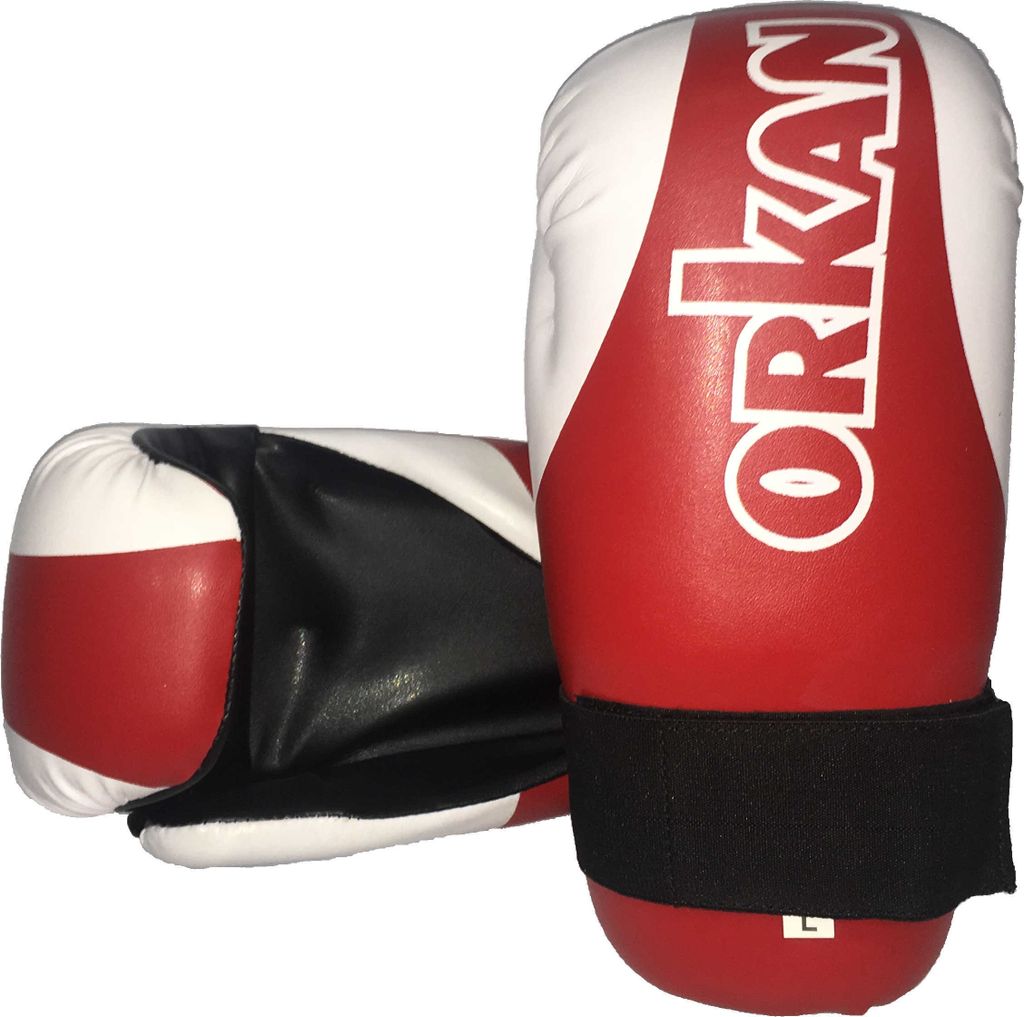 Semi- und Leichtkontakt Handschuhe rot/weiß XS