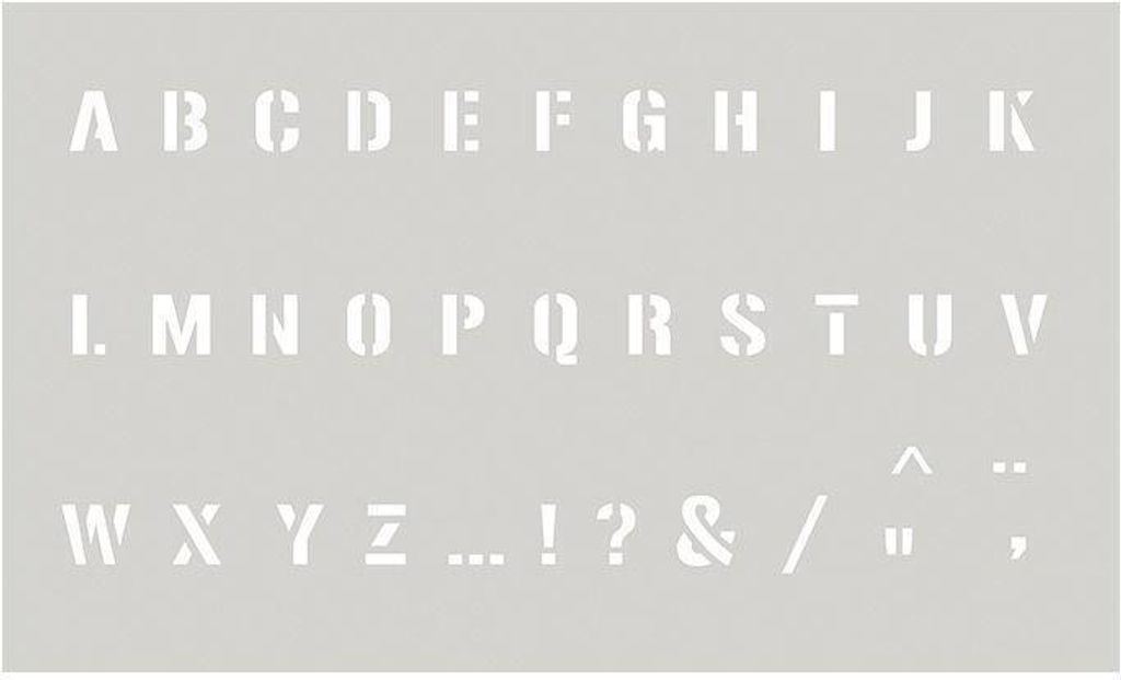 Schablone 12 x 20 cm - Alphabet Großbuchstaben Nr. 2