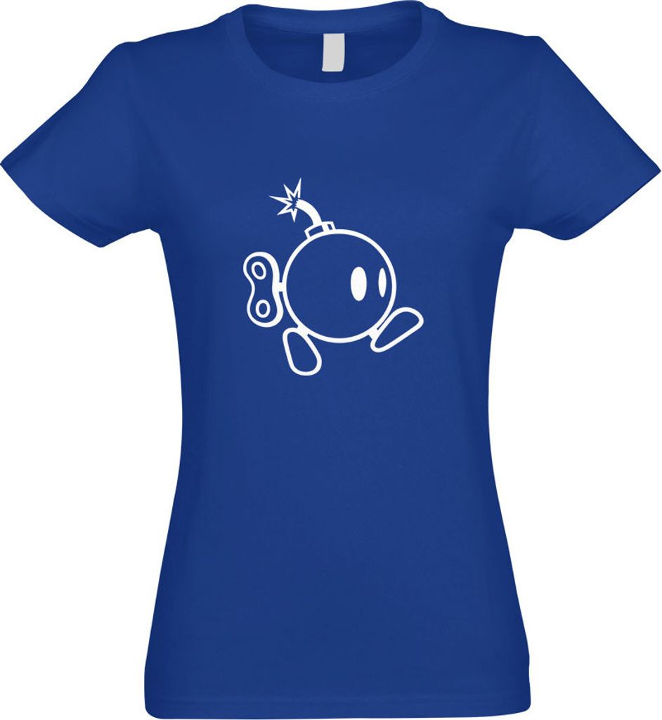 Kiwistar - T-Shirt tailliert - Damen - royal - Bomber Running Bomb - mit Motiv Bedruckt - Funshirt Design - Sport - Freizeit - Damen - XL