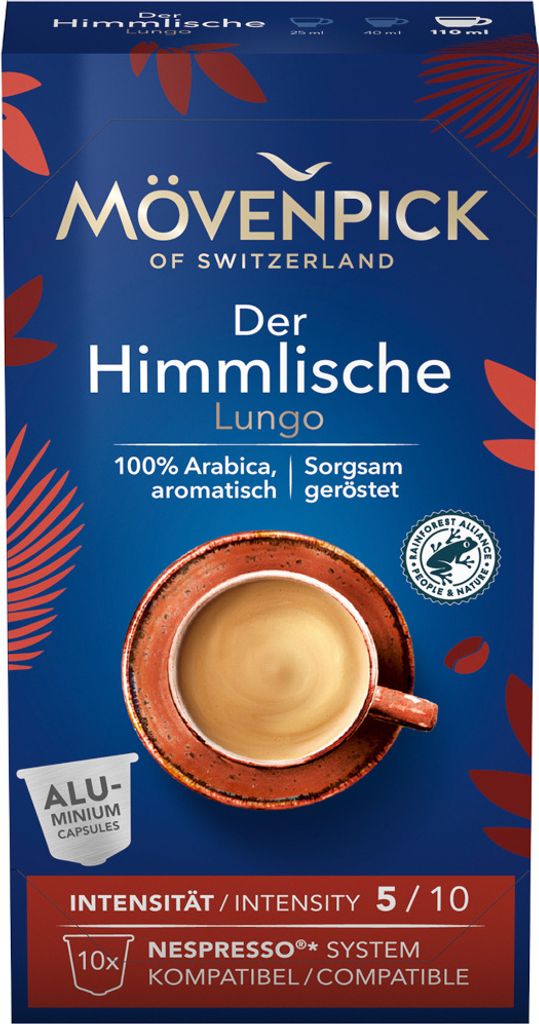 Mövenpick DER HIMMLISCHE LUNGO Kaffeekapseln, 8x10 Stück
