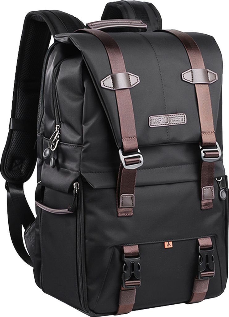 K & F CONCEPT Kamera Rucksack Fotografie Aufbewahrungstasche Seite offen Verfuegbar fuer 15,6-Zoll-Laptop mit regenfester Abdeckung Stativ-Fanggurt...