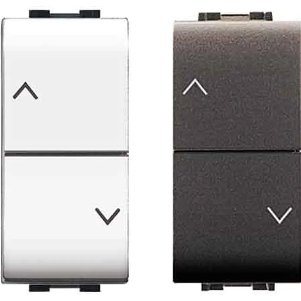 Commande de volet MyLife bouton double interverrouillé 10A 250V Gris