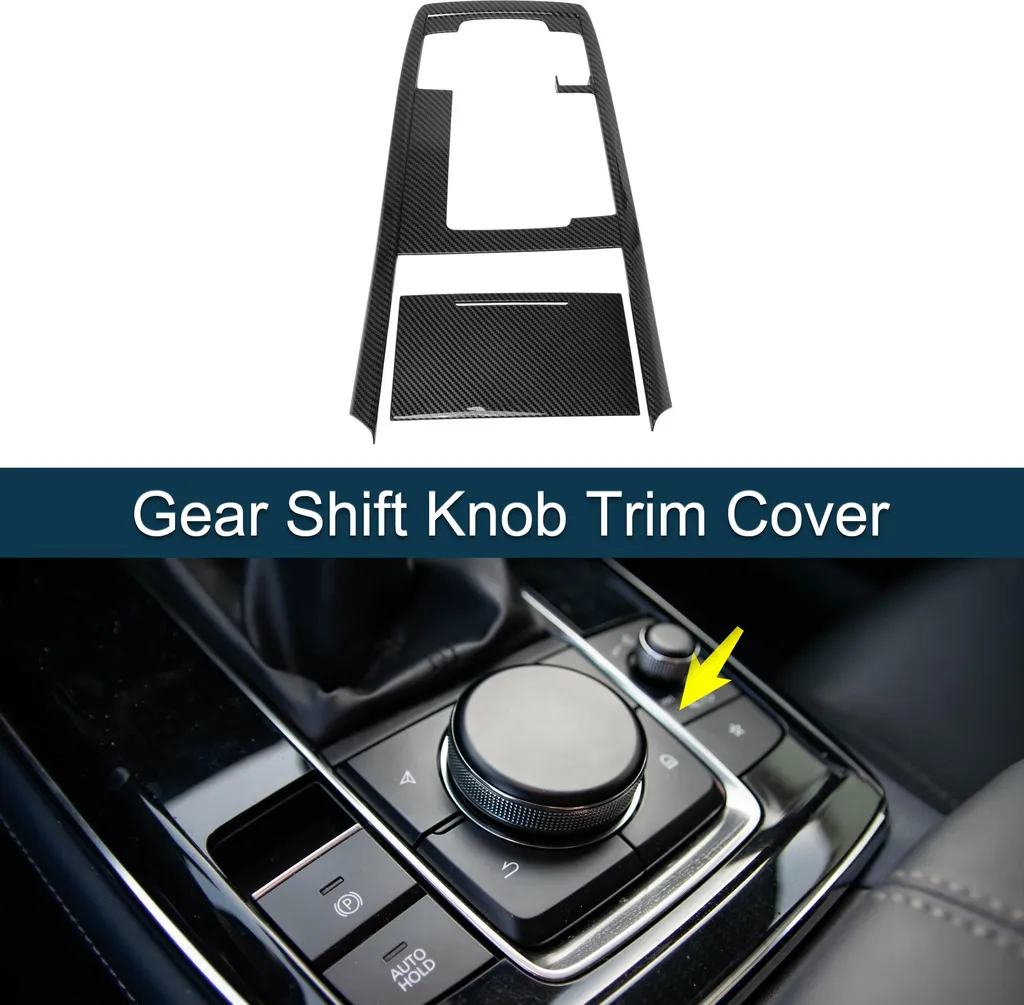 Décoration de Console Centrale Mazda CX-30 Noir pour Levier de Vitesses
