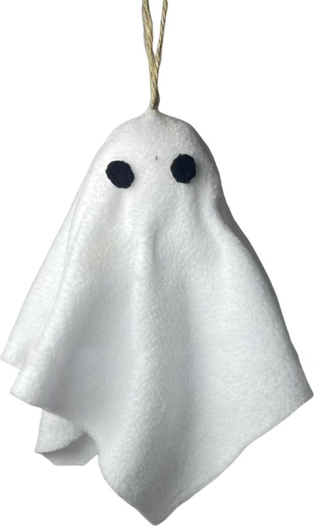 Halloween Hängende Geisterdekoration, gruselige kleine Geisterbaum-Ornamente aus weißem Stoff für Schlafzimmer, Hof, Zuhause, Party-Dekoration