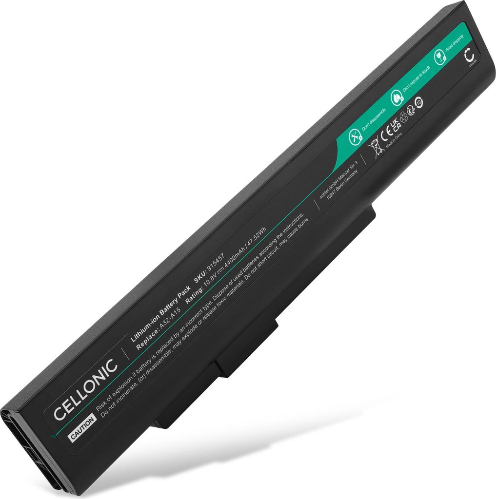 CELLONIC 1x Akku für Notebook Kompatibel mit MSI A6400, CX640 / CX640MX, Kompatibel mit Medion Akoya P6634, 40036108A1 - (4400mAh, 10.8V)
