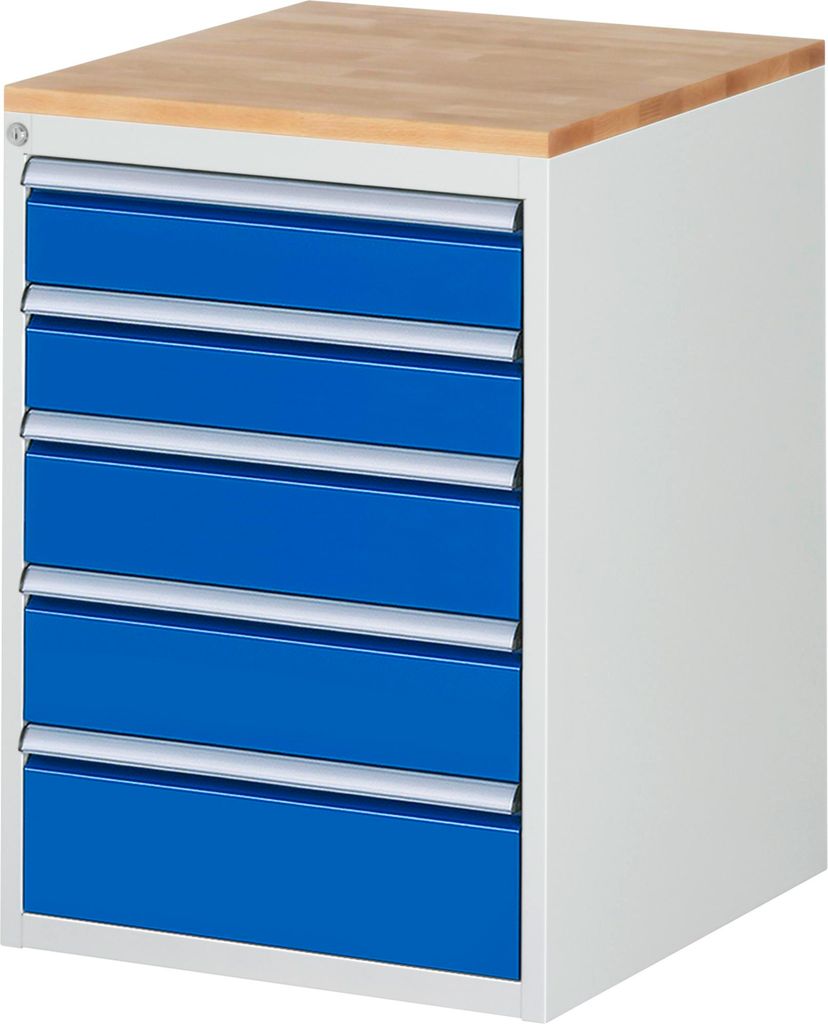 Rau Schubladenschrank Buche-Top und 5 x Schubl.-L 2x120 2x150 1x180mm
