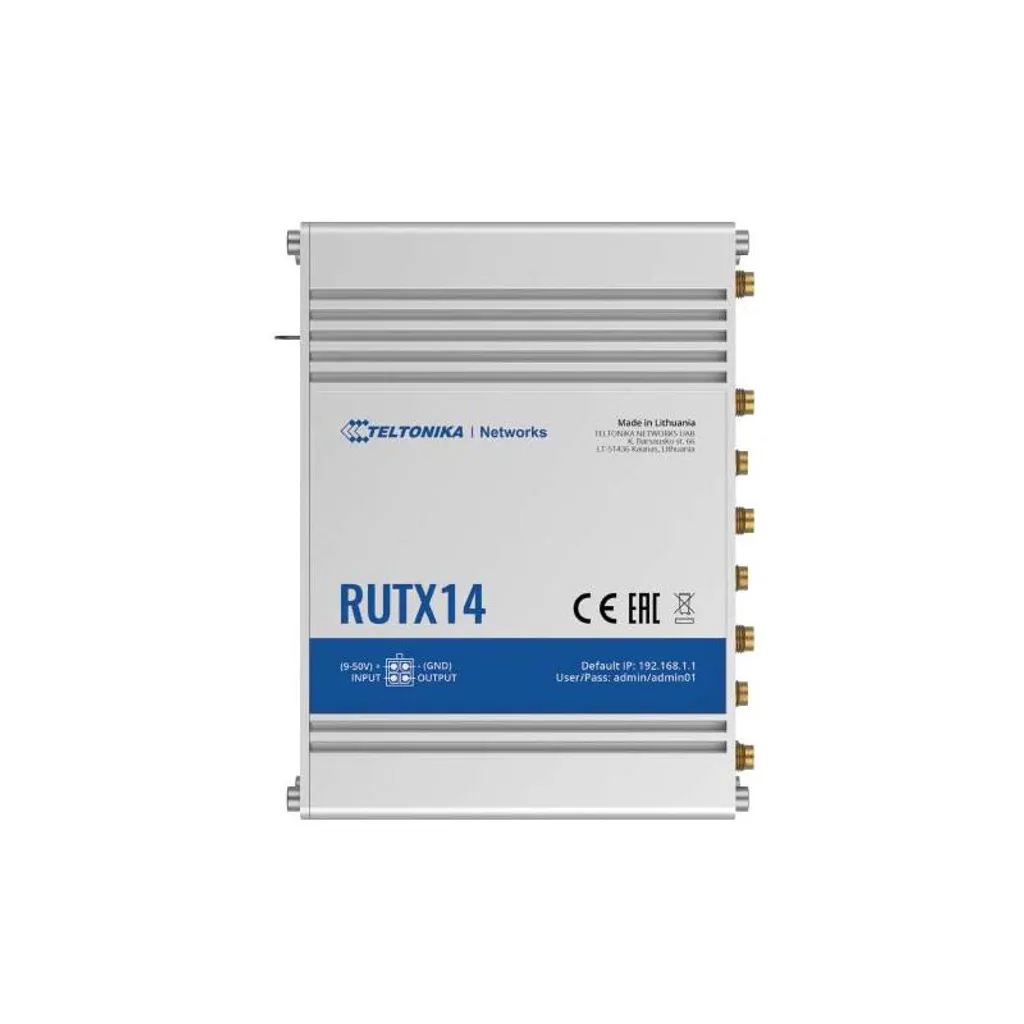 Routeur LTE Cat12 Teltonika RUTX14 ultra rapide 600 Mbps Dual SIM 12V