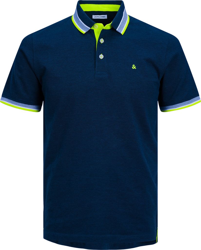 Jack&Jones Polo XXL navy Neon-Details JJEPAULOS