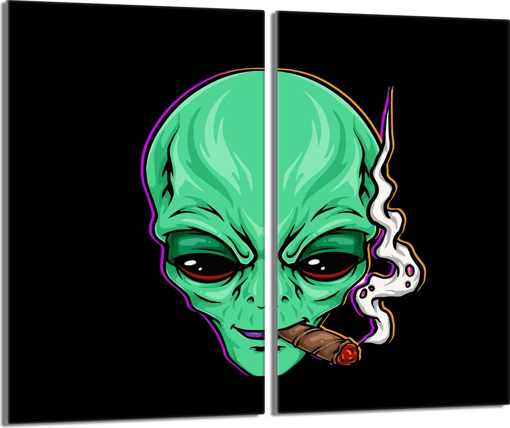 Piastre Copriforno 2 Pezzi 30x52 Verde UFO Vetro Temperato Cucina