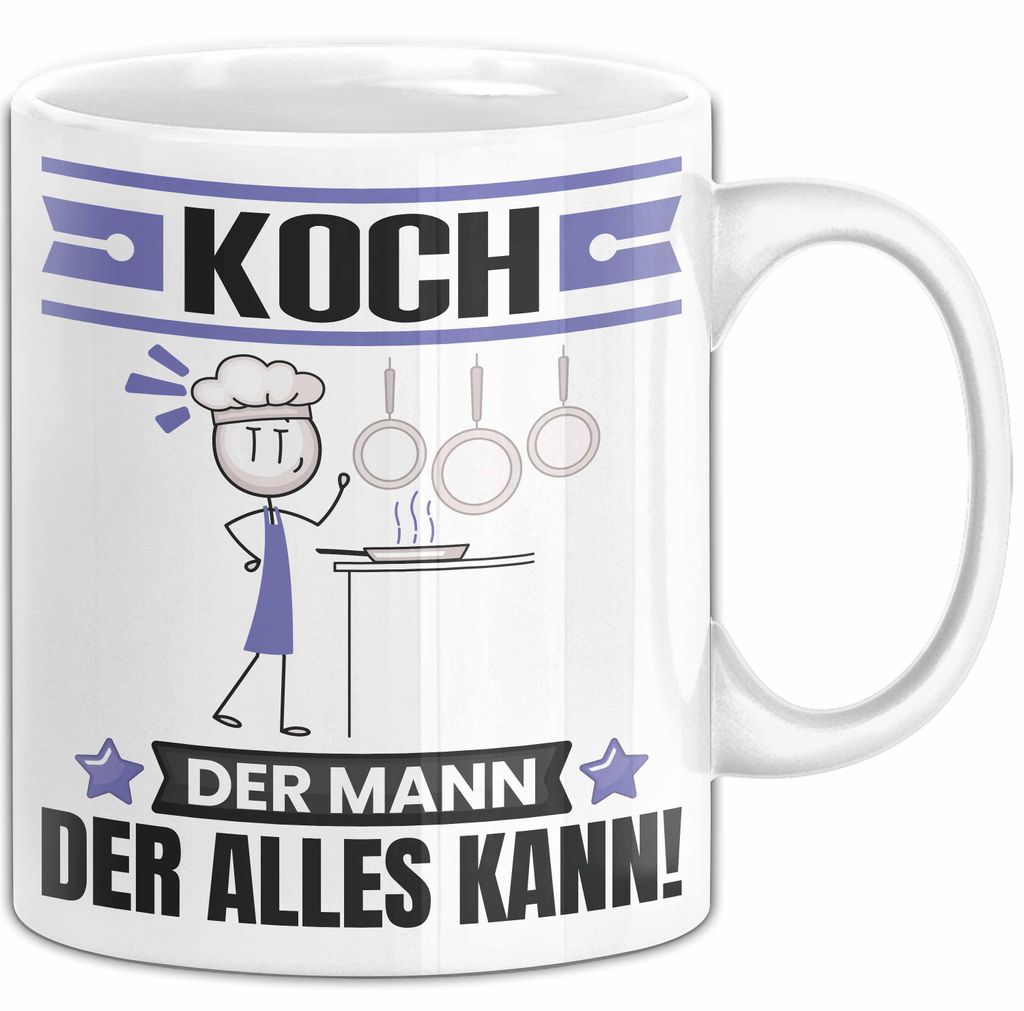 Koch Tasse Geschenk für Koch Der Mann Der Alles Kann Geschenkidee zum Geburtstag (Weiß)
