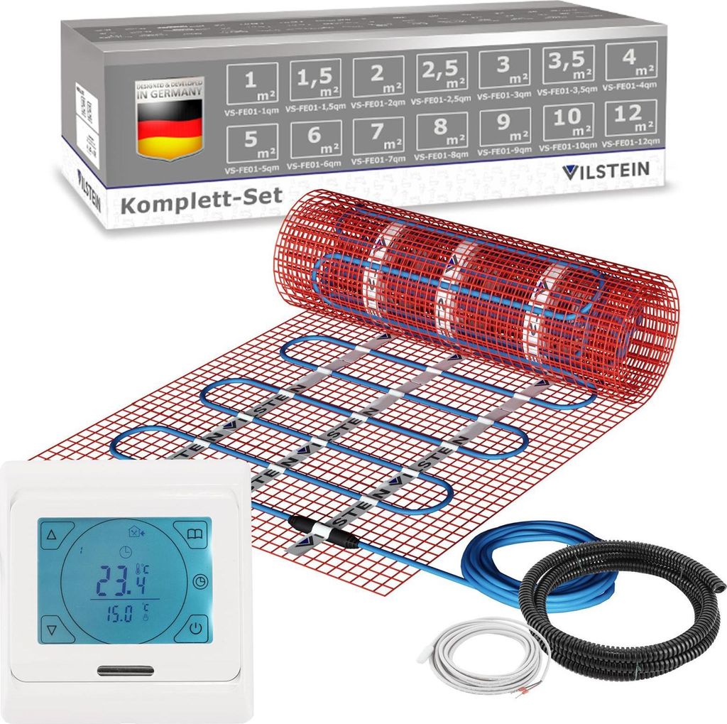 VILSTEIN© Elektrische Fußbodenheizung 150W/m² TWIN Produktbild 
