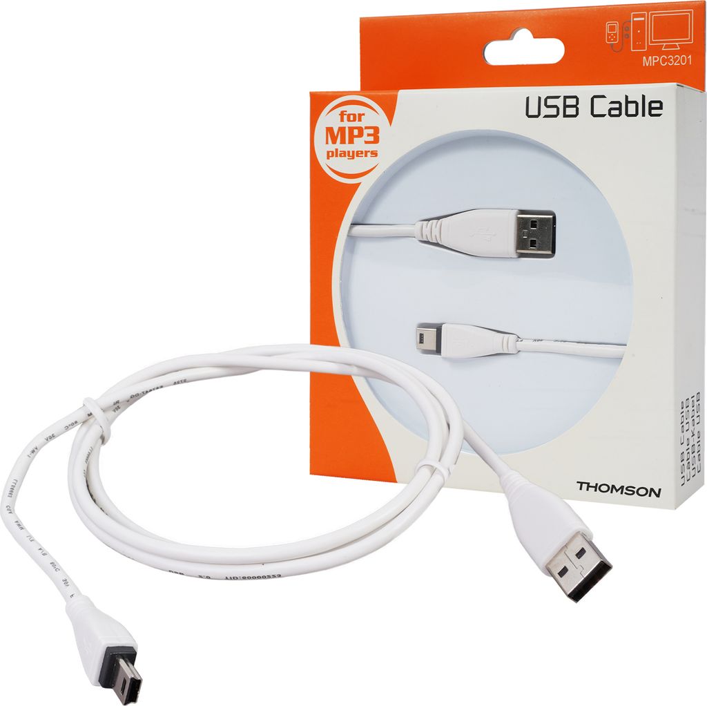 Mini-USB Kabel USB 2.0 Weiß 1,2m