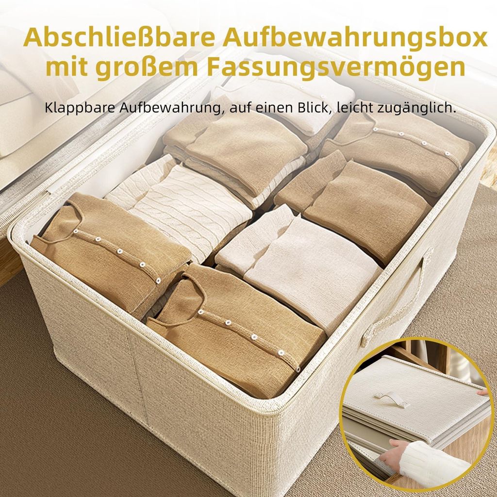 Extra große abschließbare Aufbewahrungsbox mit