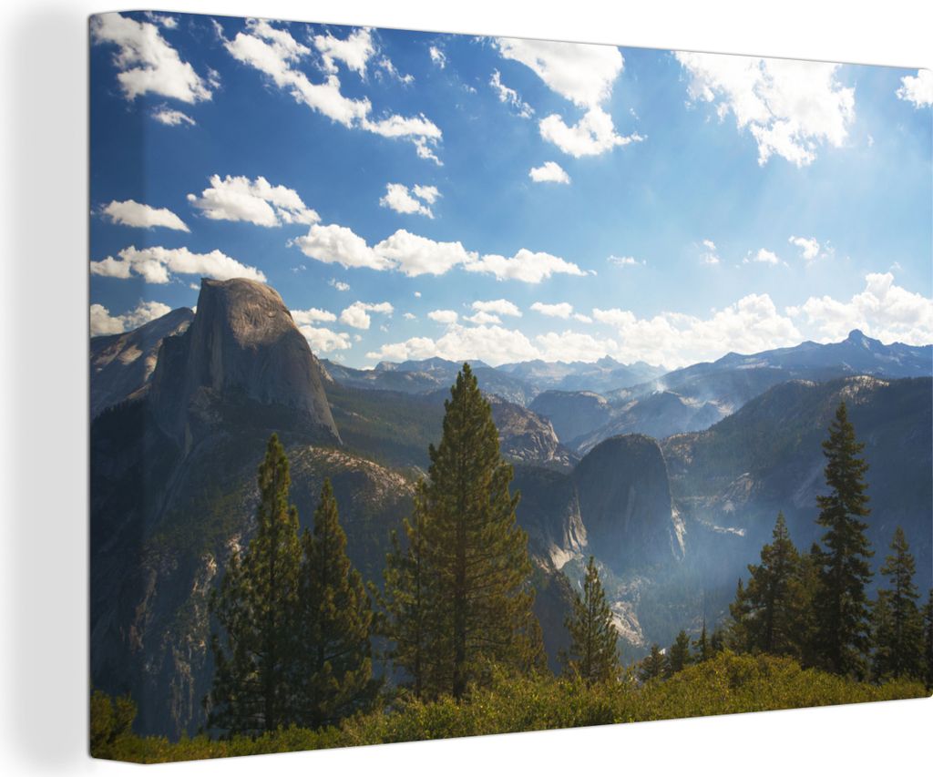 OneMillionCanvasses - Leinwandbilder - 140x90 cm, Rauch von Waldbränden im Guadalupe Mountains National Park, Wandbilder Kunstdruck Wanddekorati...