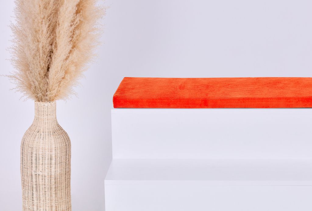 KraftKids Sitzauflage Cord Breitcord Orange Reinorange Kallax 2er Regal: 77 x 39 cm