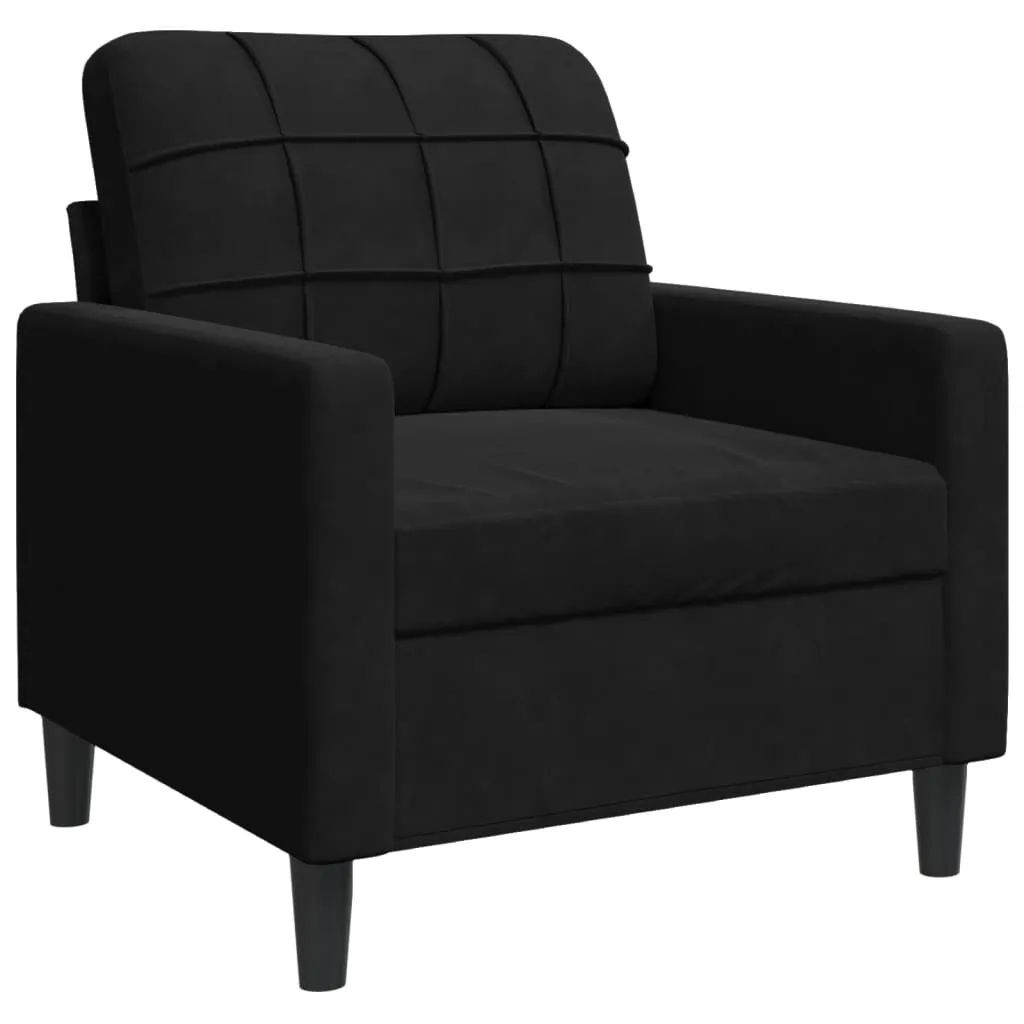 vidaXL Poltrona nera 60 cm in velluto