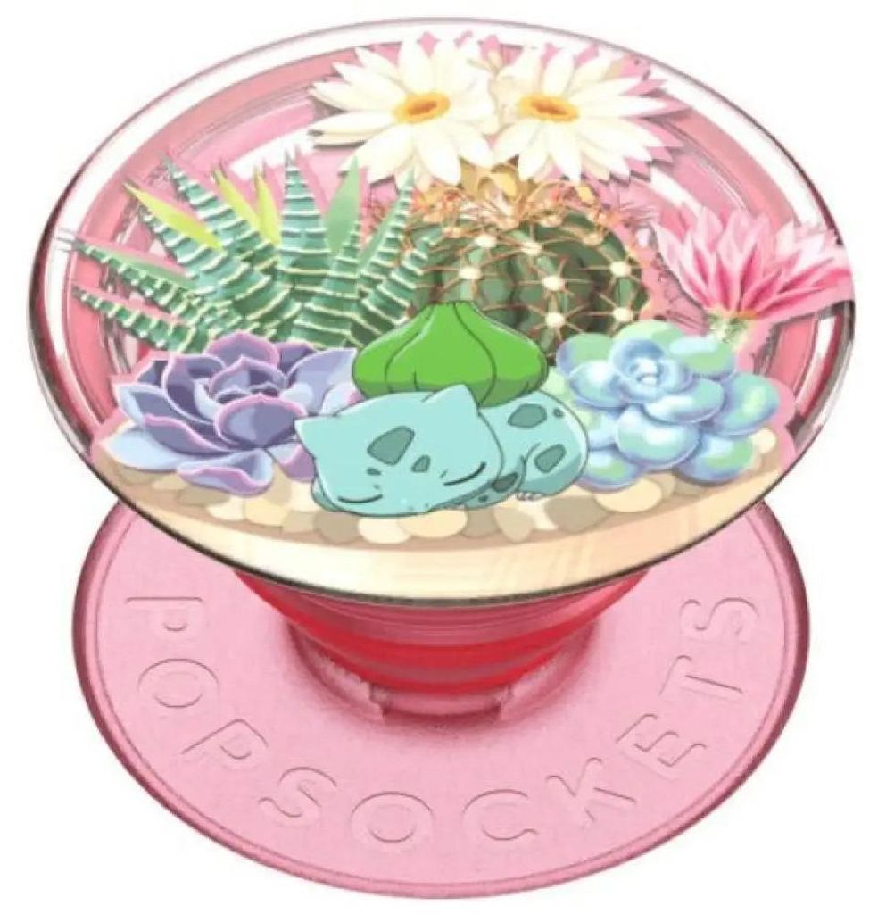 Popsockets 2 Bulbasaur Terrarium Halterung und Produktbild 
