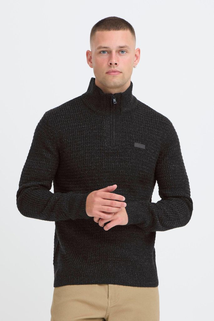 Blend BHMPatti Herren Strickpullover Troyer Grobstrick Pullover regular fit