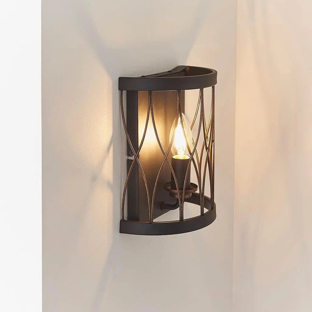Applique murale de chambre HESTON noir mat éclairage d'appoint E14 Endon