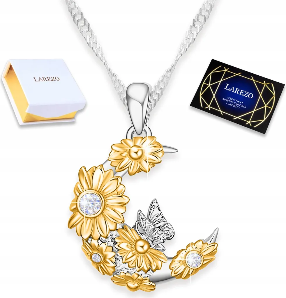 Collana Boho-Chic Argento 925 Luna e Girasole | Must-Have Stagione