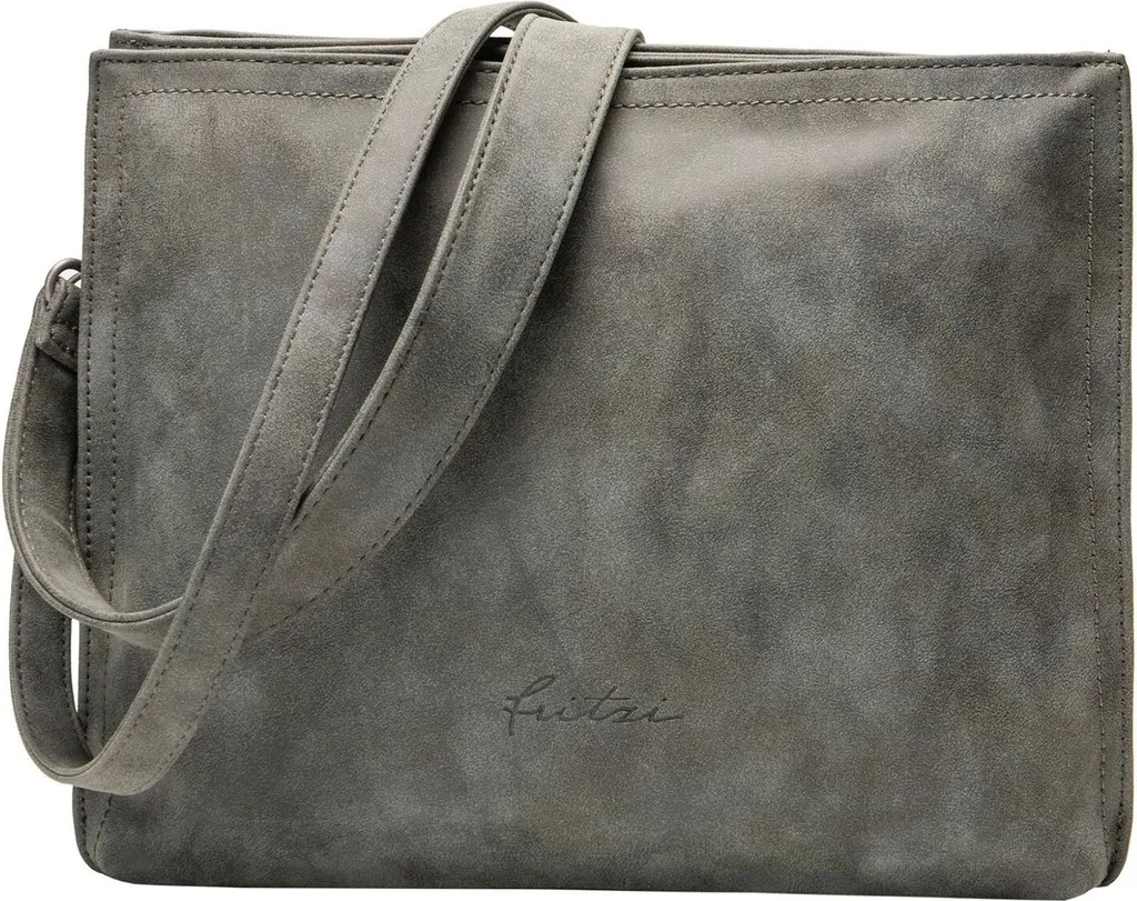 Sac à main hobo en similicuir gris anthracite souple pour femme