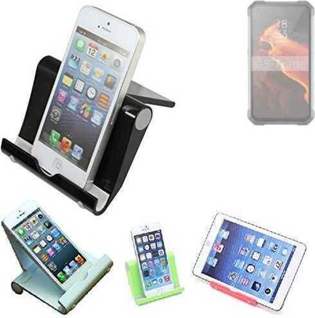 K-S-Trade Handy-Ständer kompatibel mit Unihertz Tank faltbarer Tischständer Smartphone Tablet Halterung Reise