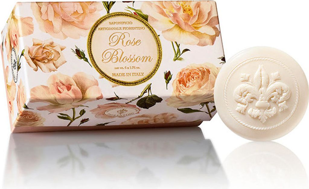 Saponificio Artigianale Fiorentino Rosen Seife 6x 50 g Produktbild 
