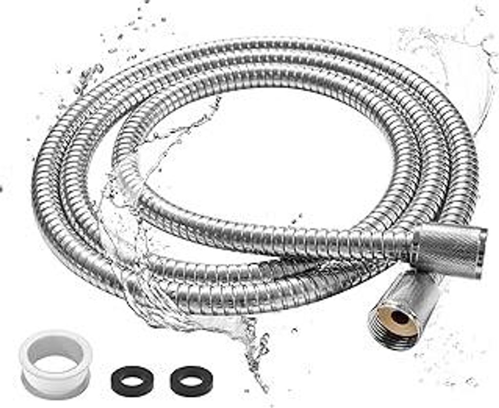 Digiroot Duschschlauch, 1,8 m Edelstahl Brauseschlauch mit Knickfest & Verdrehschutz, Flexibel Shower Hose mit Universal G1/2 Anschluss, Dichtungen...