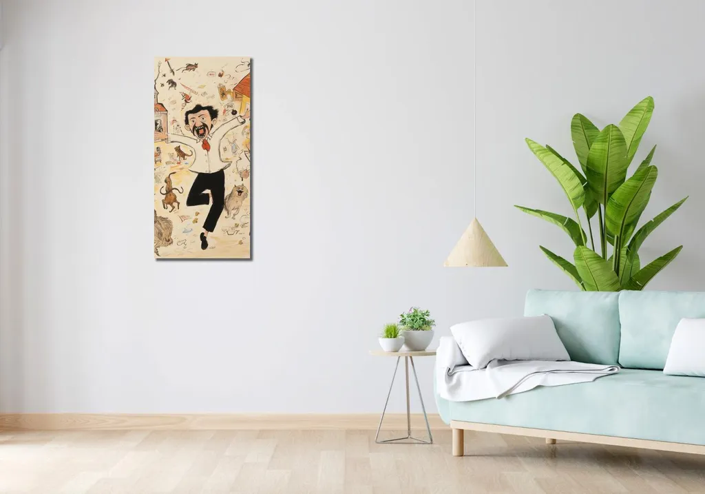 Emozioni in Tela: Quadro 40x90 Caos nella cittadina per Soggiorno - 2