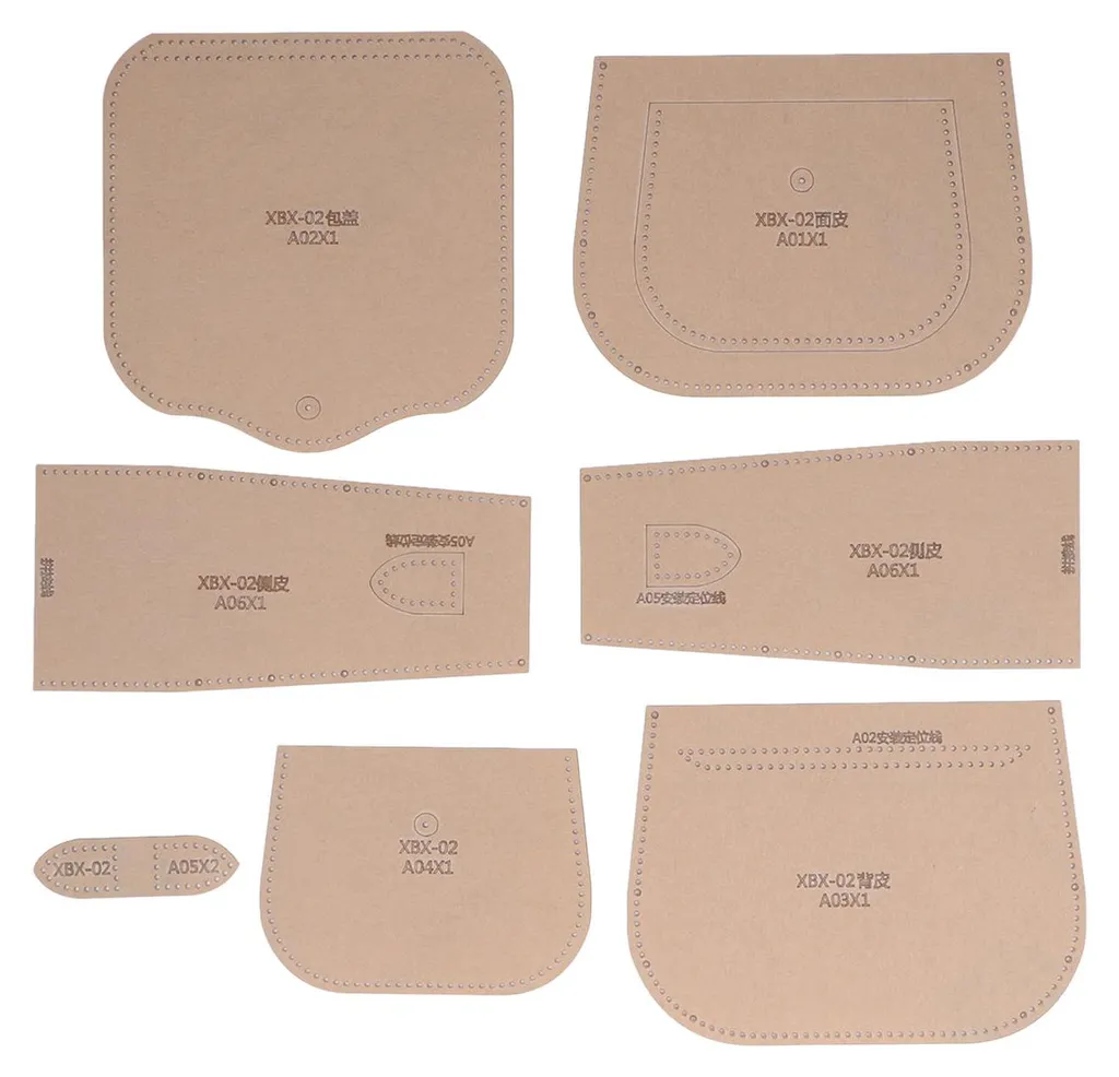 Pochoir acrylique à découpe précise avec film protecteur pour sac DIY cuir
