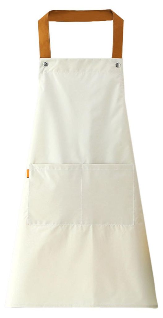 Küchenschürze in Unifarbe mit zwei Taschen, wasserdicht, ölabweisend, verstellbar, atmungsaktiv, für Damen und Herren, Kochschürze zum Kochen ...