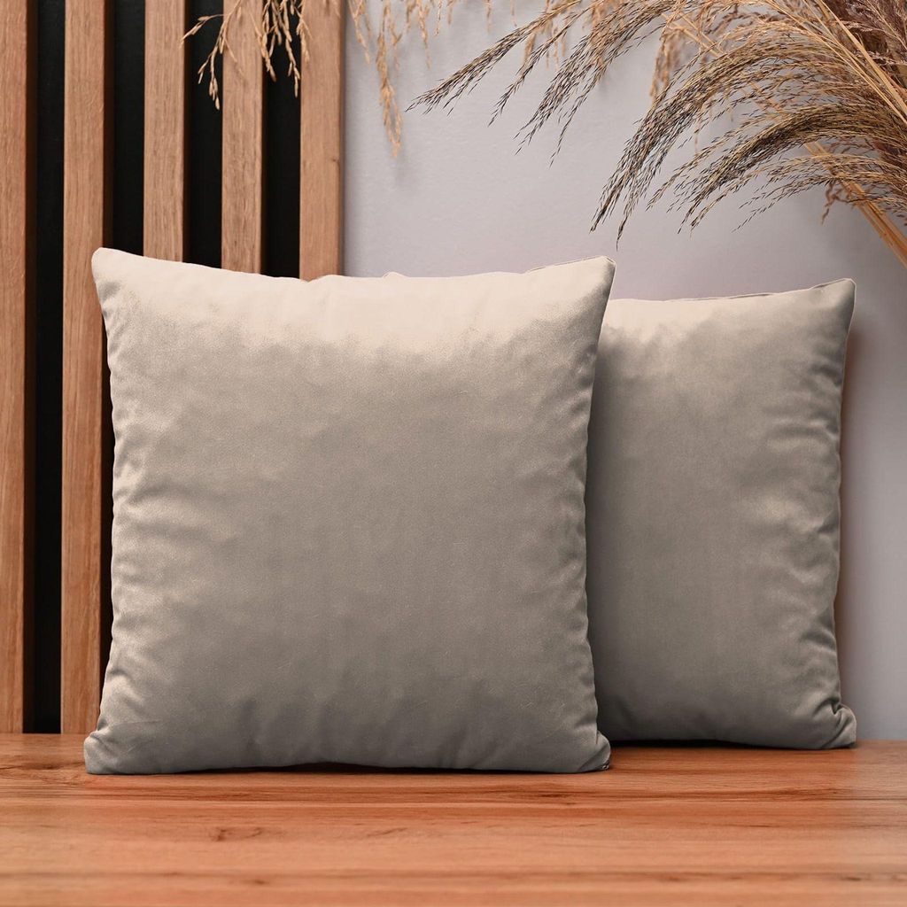 MG Design 2er Set Kissenbezüge 35 x 35 cm in Beige - mit Produktbild 