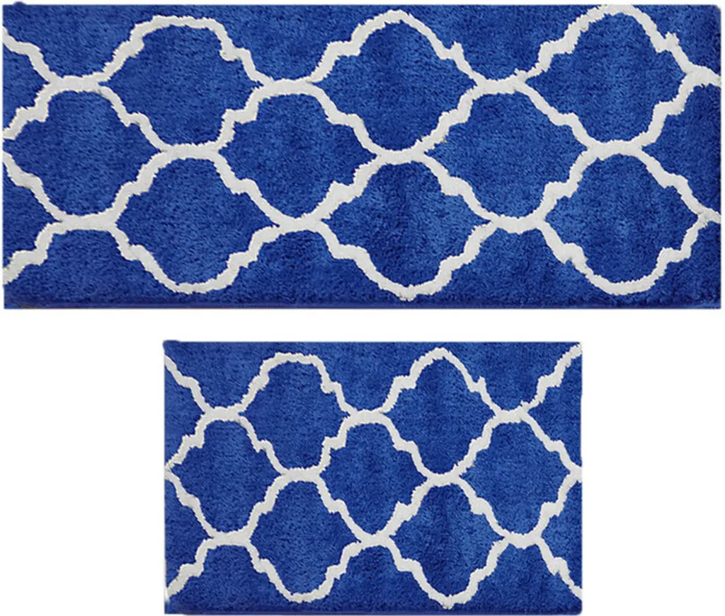 Tapis de bain pour sortie de douche sécurisée avec kit 2 pièces