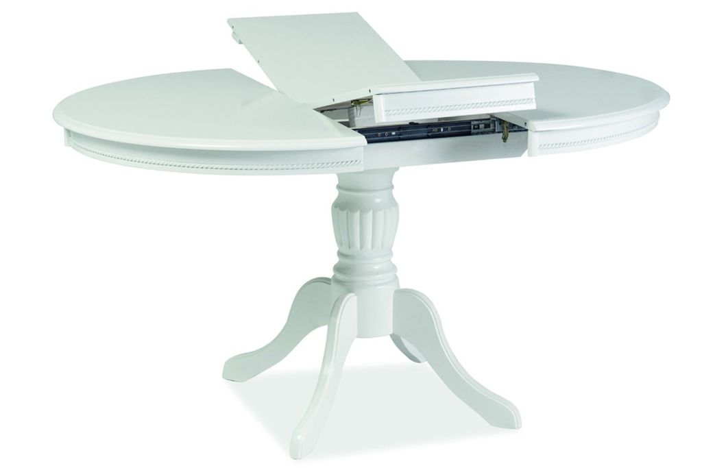 Table extensible - Olivia - L 106 x l 141 x H 76 cm - Blanc Image du produit 