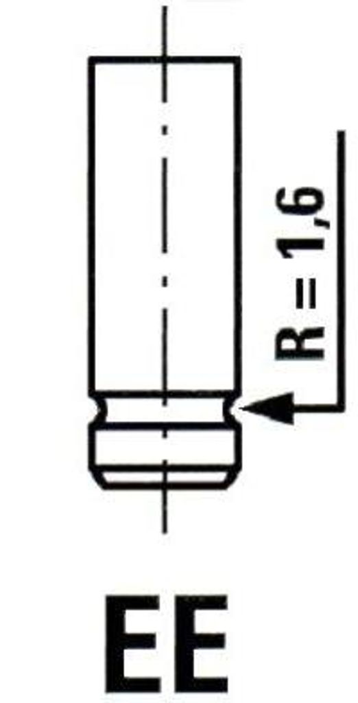 IPSA VL118300 Einlassventil für TATA LPS Ø45mm-Teller Ø8mm-Schaft