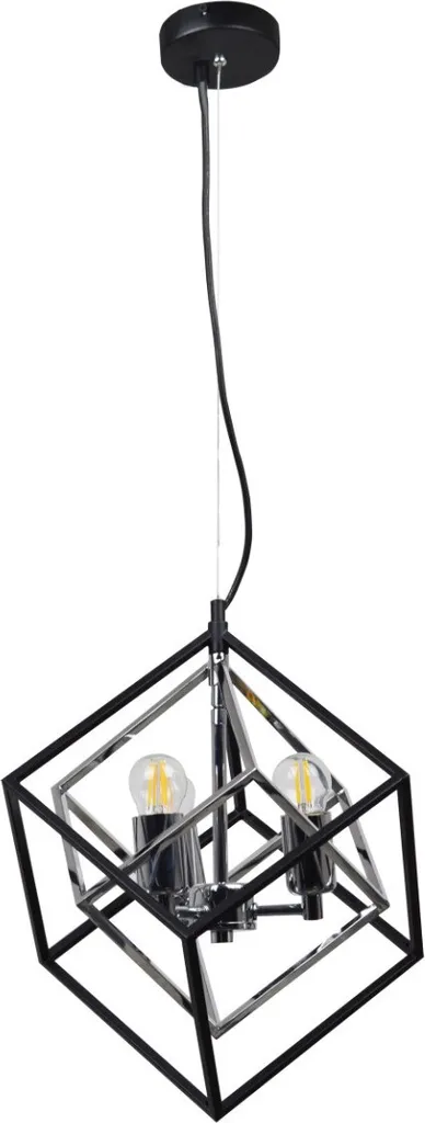 Lustre Suspension 3 Lumières IKAR Polux en Métal Noir - Éclairage Design