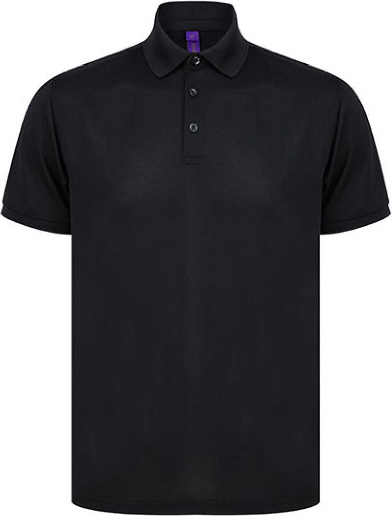 Henbury H465 | Recycled Polyester Polo Shirt - Farbe: Black - Größe: XXL