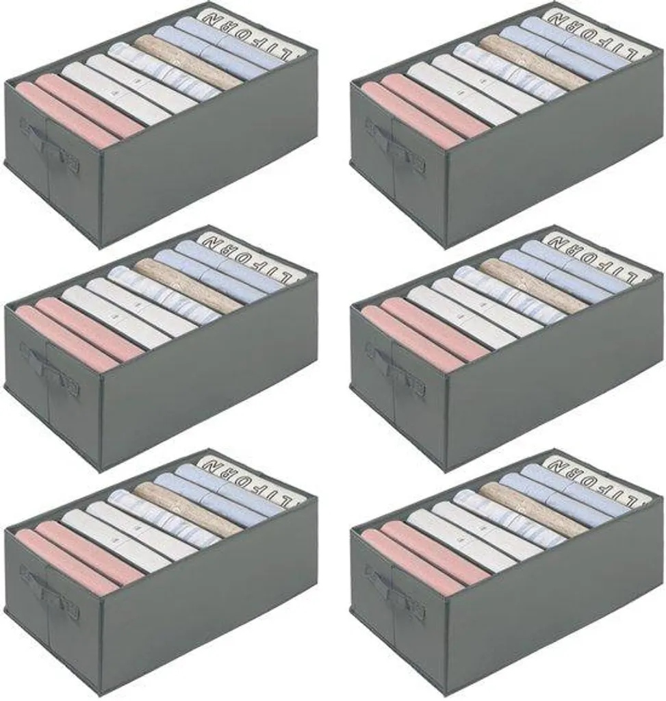 Organisateur de vêtements pour dressing et commode, lot de 6 rangements
