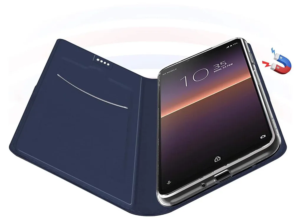 Custodia Sony Xperia 10 IV Con Porta Carte E Stand: Cover Flip In Pelle PU Con Motivo Floreale, Protettiva 360° In TPU - 6